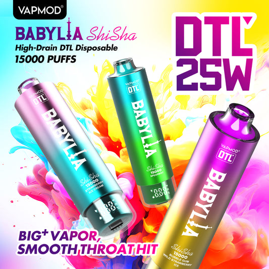 Vapmod Babylia15000 Shisha High-Drain DTL Disposable Vape 15000 Puffs | QD131