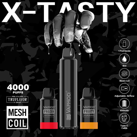 Vapmod X-Tasty Rechargeable Disposable Pod 4000 Puffs | QD41