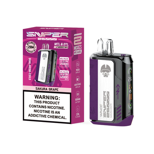 Vapmod Sniper25000 MTL&DTL Disposable Vape 25000 Puffs | QD132