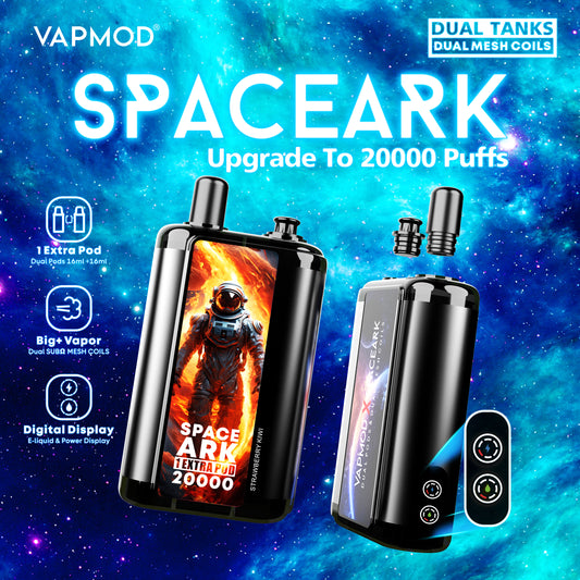 Vapmod Spaceark20000 Dual Pods & Dual Mesh Coils Disposable Vape 20000 Puffs | QD129
