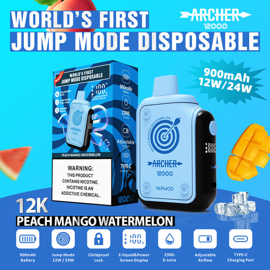 Vapmod Archer12000 Jump Mode Disposable Vape 12000 Puffs | QD115