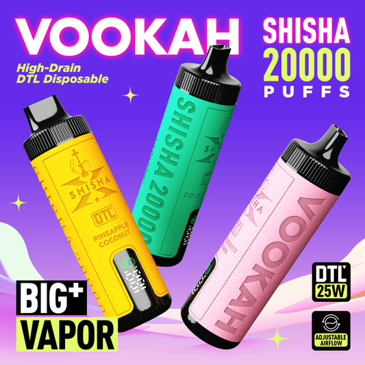 Vapmod Vookah20000 Shisha Style DTL Disposable Vape 20000 Puffs | VM012